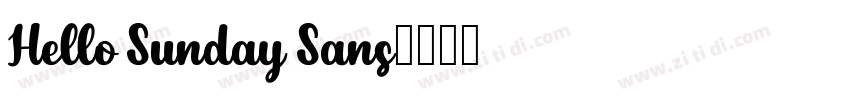 Hello Sunday Sans字体转换
